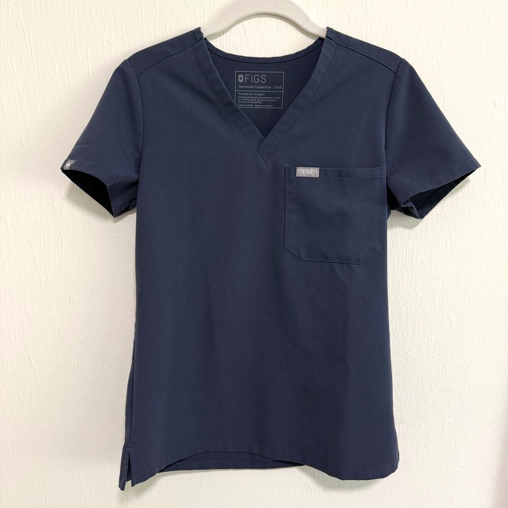 Figs Womens Catarina Scrub Top XXS Night Sky Medical Nursing One Pocket FW1000